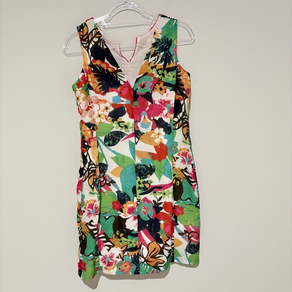 Jade Melody Tam Shift Pencil Dress Floral Garden Party Embroidered Boho small - Picture 2 of 7